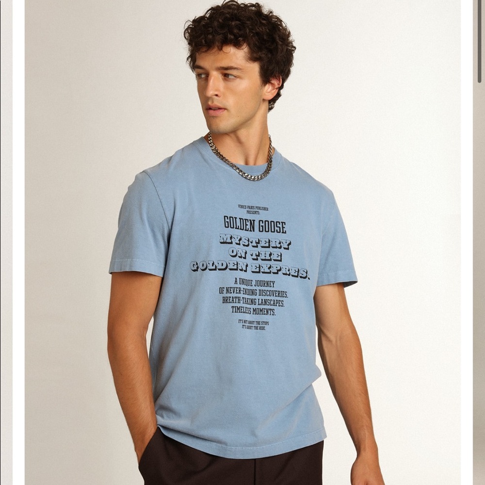 Golden Goose Graphic Printed Crew Tee Made in Italy NWT Sz M